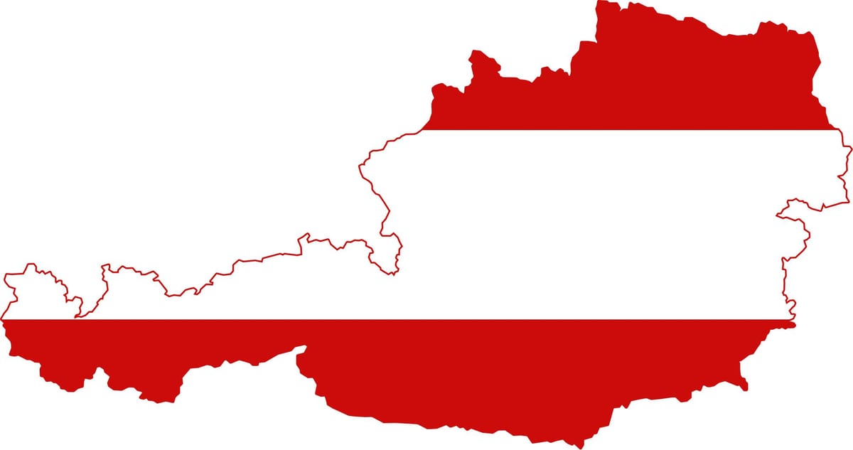 østerrike kart flagg