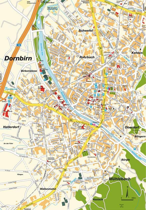 kart av dornbirn, østerrike