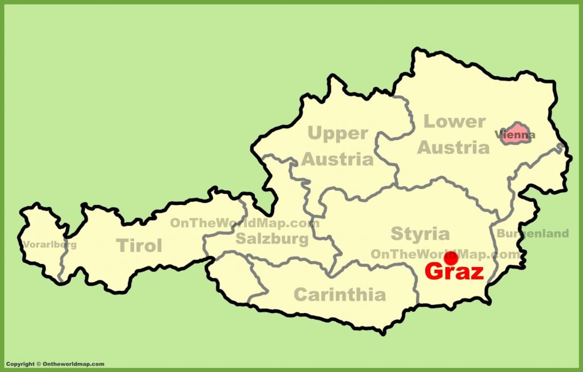 kart av graz, østerrike