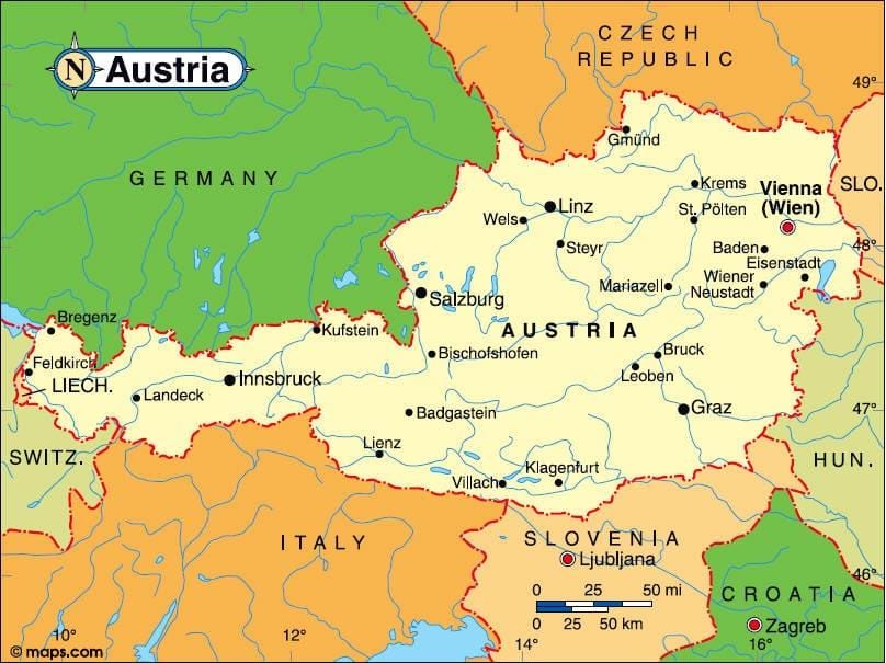 innsbruck, østerrike kart