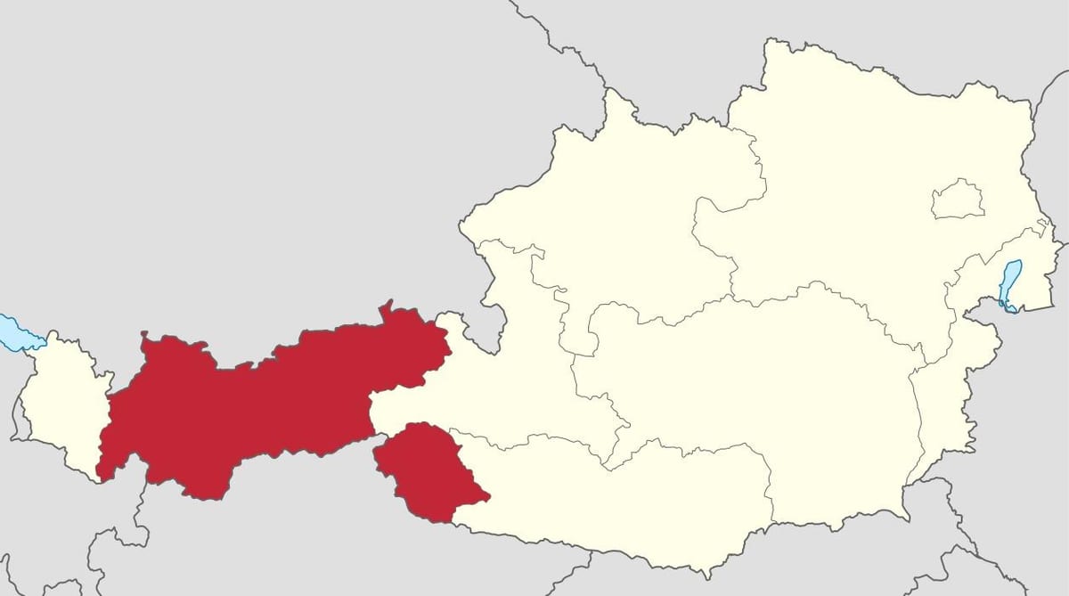 østerrike-tyrol kart