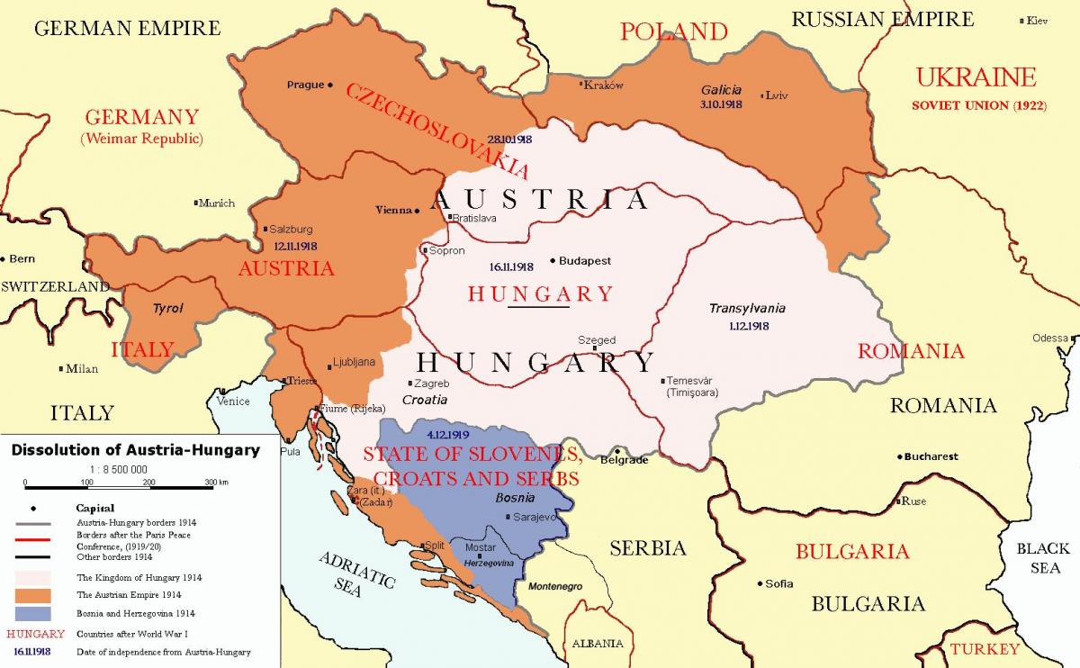 østerrike ungarn kart 1900