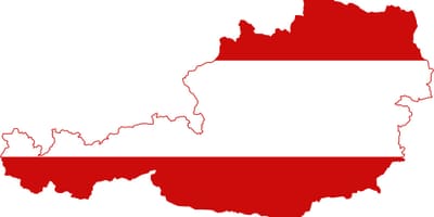 Østerrike kart flagg