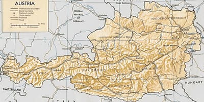 Østerrike geografiske kart