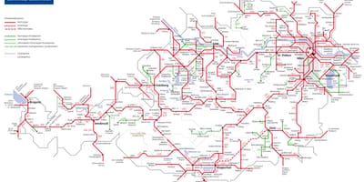 Obb østerrikske jernbane kart