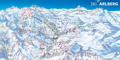 Kart av arlberg i østerrike