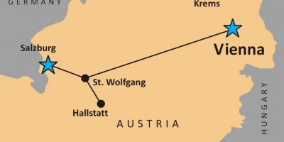 Kart over hallstatt østerrike 