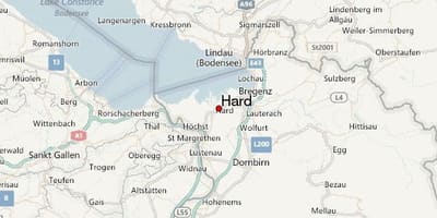 Kart av hardt østerrike