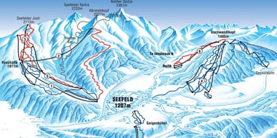 Kart av seefeld, østerrike
