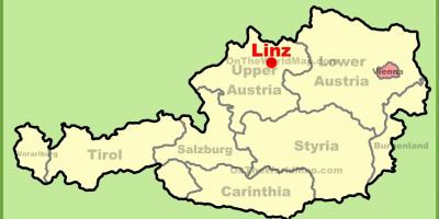 Kart over linz, østerrike