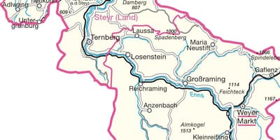 Kart av steyr, østerrike 