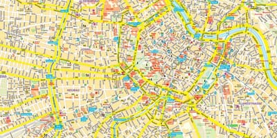 City street kart over wien, østerrike