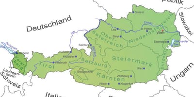 Kart i vorarlberg, østerrike