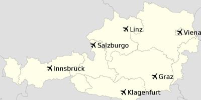 Flyplasser i østerrike kart