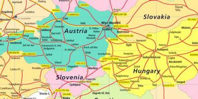 Østerrike jernbane kart